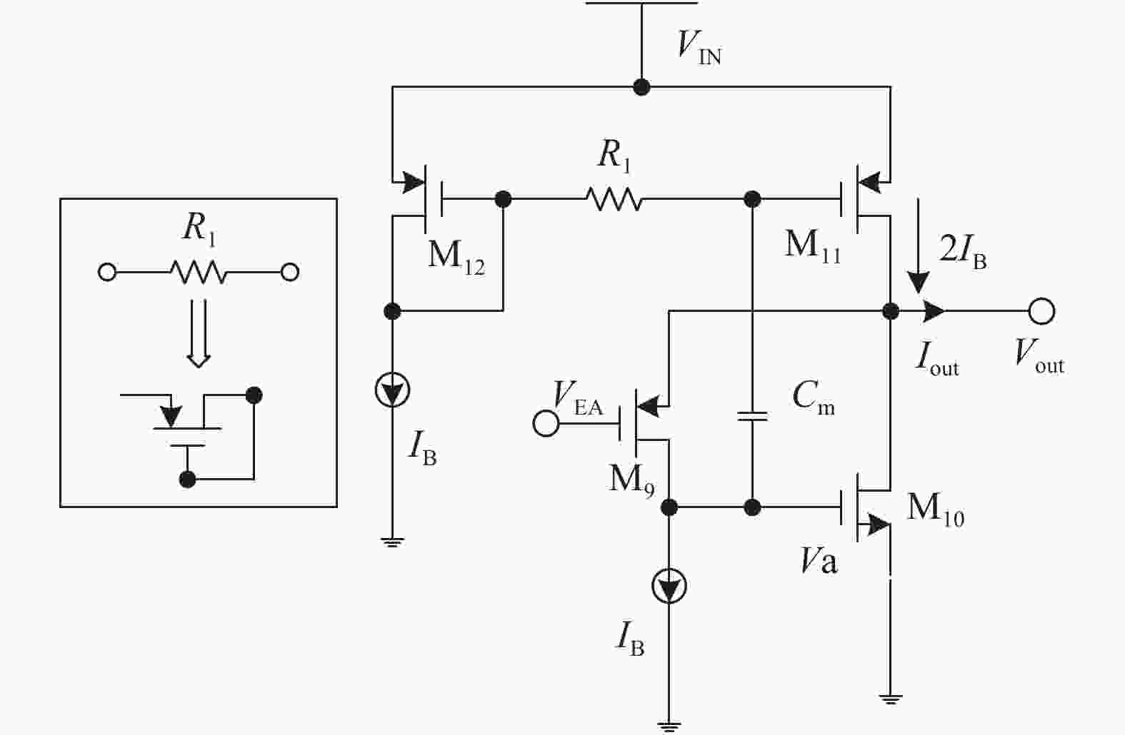 An ultralow power output capacitorless lowdropout regulator with