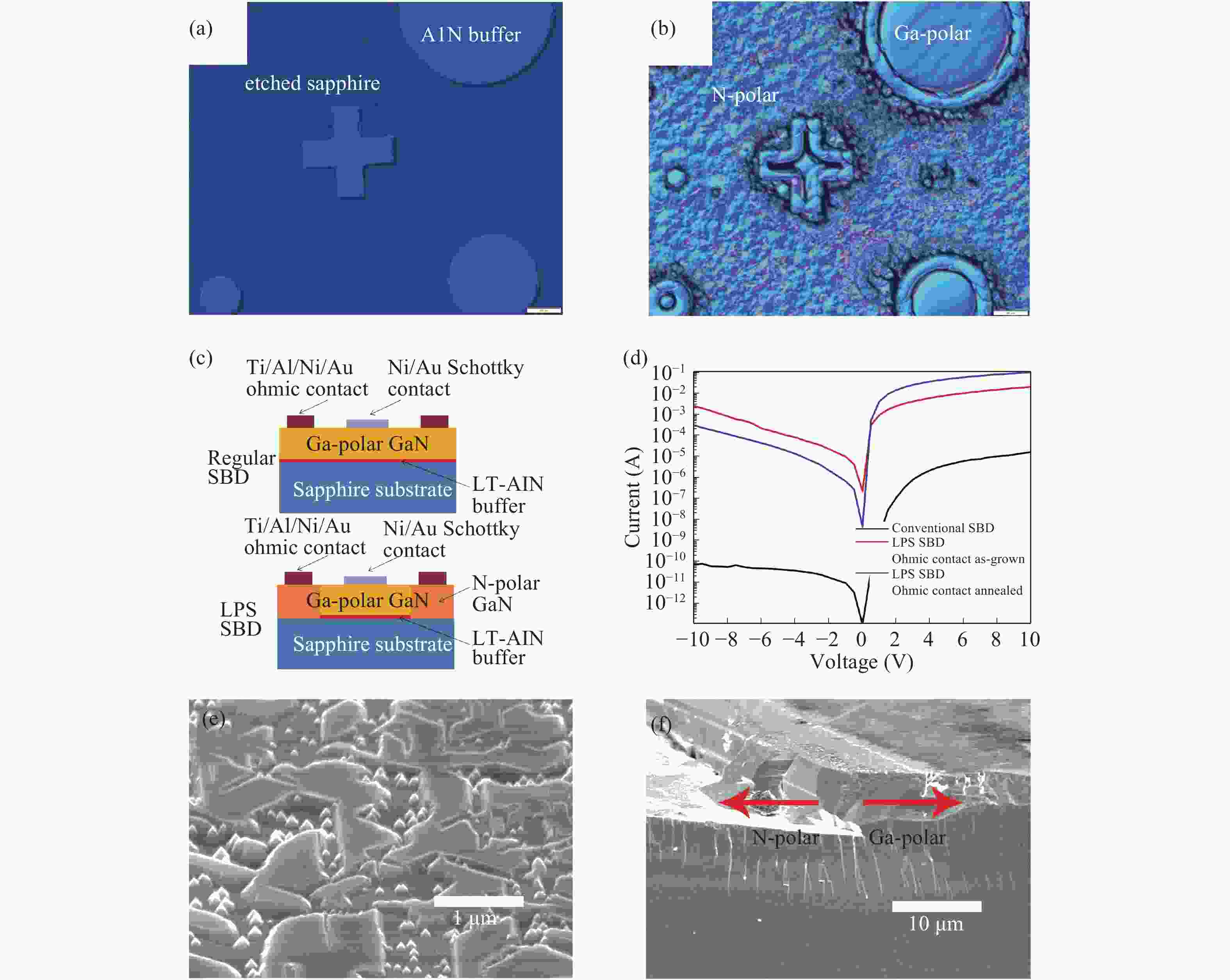 Lateral polarity control of IIInitride thin film and application in