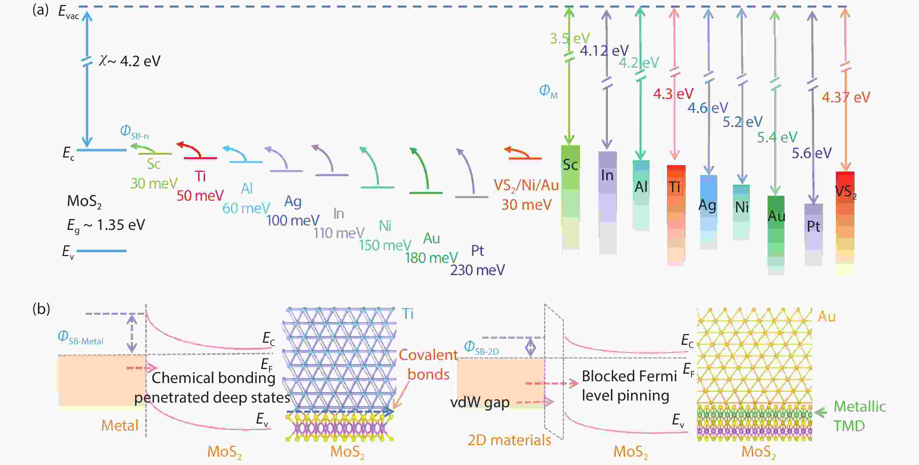 Contact engineering for twodimensional semiconductors
