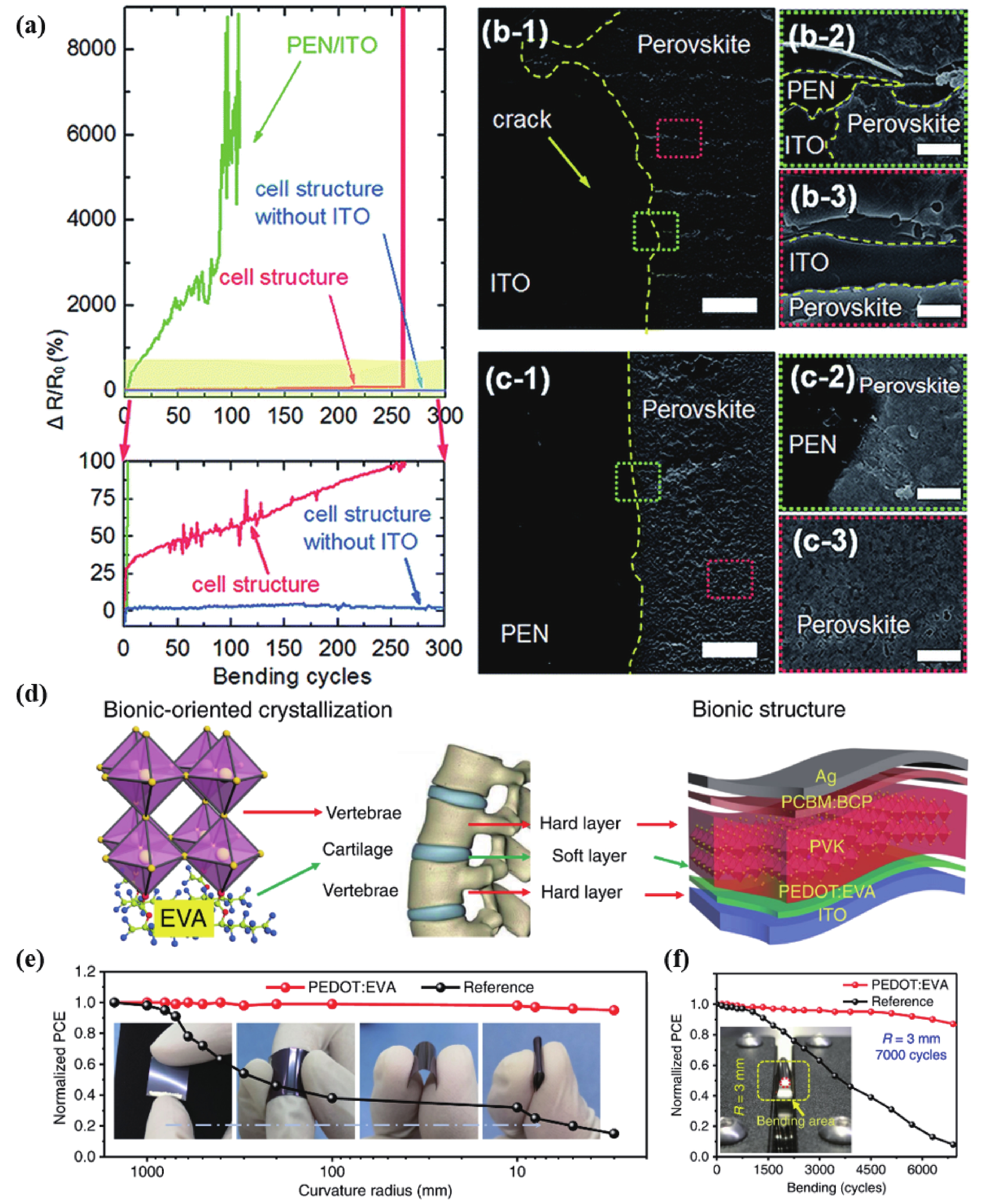 Progress in flexible perovskite solar cells with improved efficiency