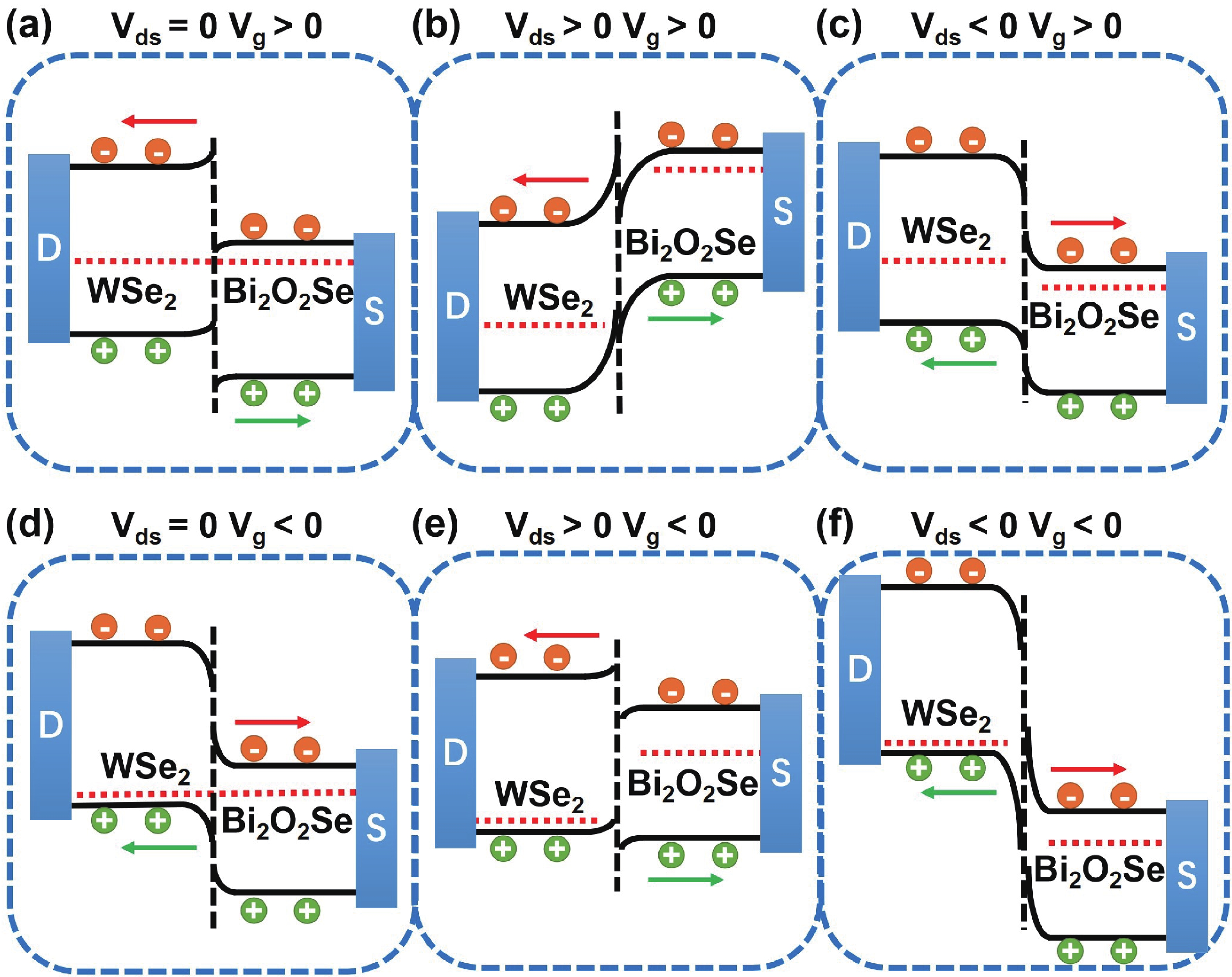 Bidirectional rectifier with gate voltage control based on Bi 2 O 2 Se ...